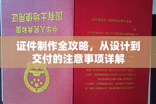 水城证件制作全攻略，从设计到交付的注意事项详解