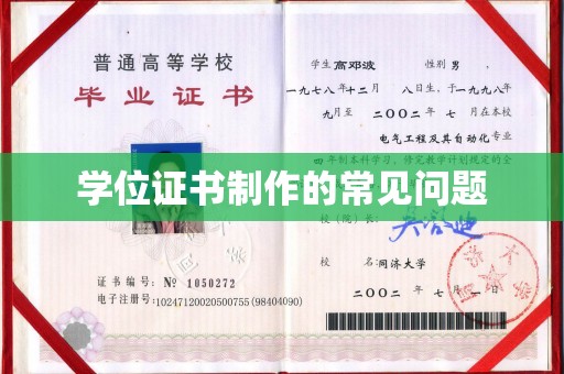 水城学位证书制作的常见问题
