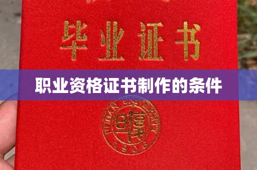 水城职业资格证书制作的条件
