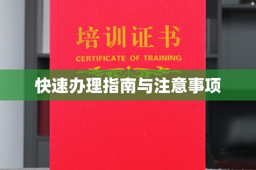 水城快速办理指南与注意事项